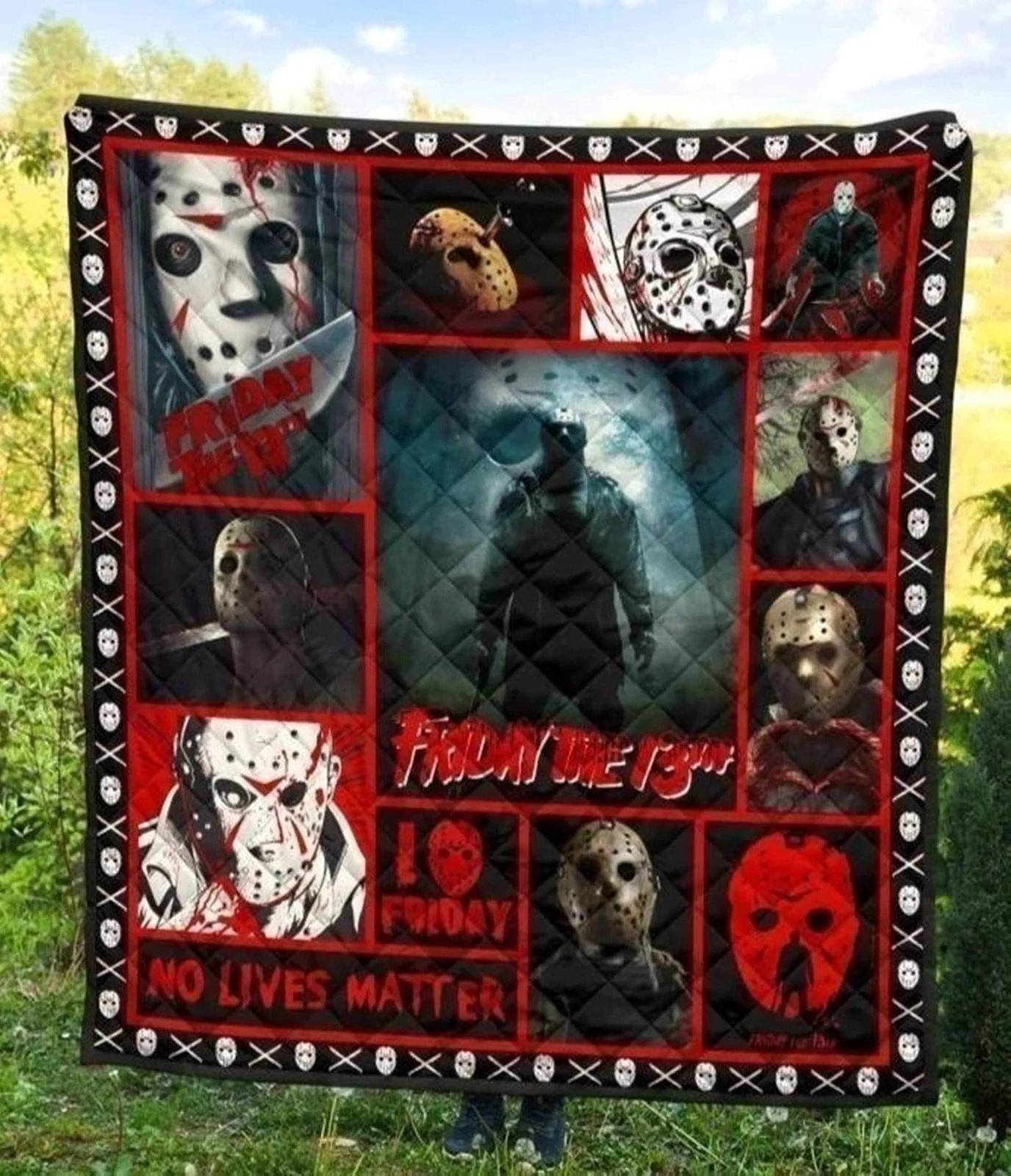 Friday The 13th Fleece Blanket Ason Voorhees Fleece Sherpa Blanket