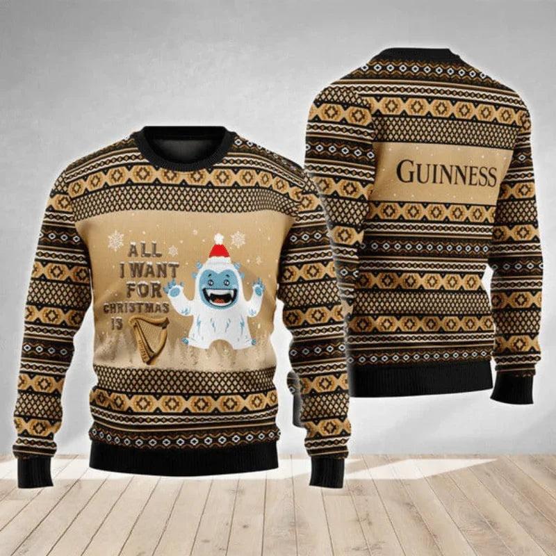 Guinness Yeti Ugly Christmas Sweater