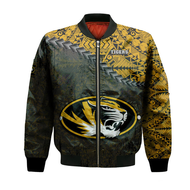 Missouri Tigers Gold Black Bomber Jacket V5