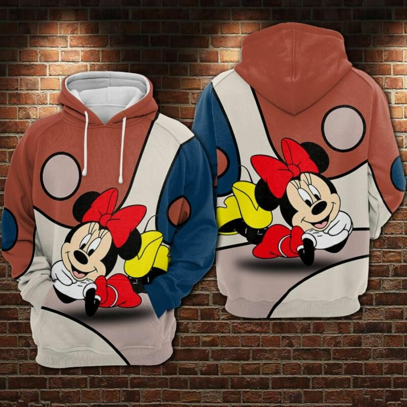 Minnie Mouse Movies Over Print 3d Hoodie Zip Hoodie