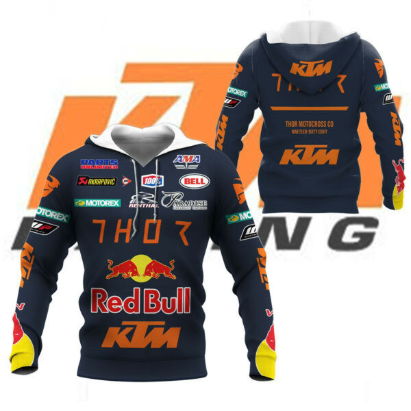 Red Bull Ktm Factory Racing F1 8k113 3d Zip Hoodie Hoodie Ii0 1807
