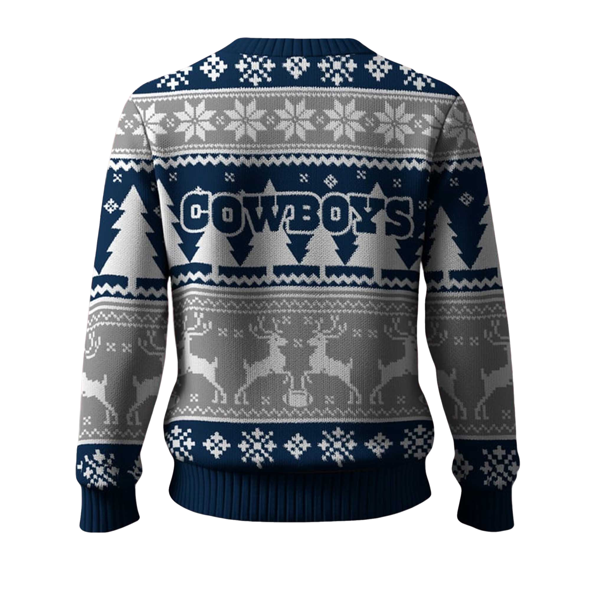 2025 Christmas Cowboys Reindeer Football Ugly Sweater