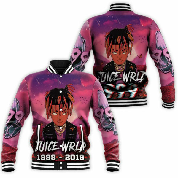 Juice Wrld 999 Legend Never Die Album Chibi Color 6k704 Gift For Fan Baseball Jacket 362