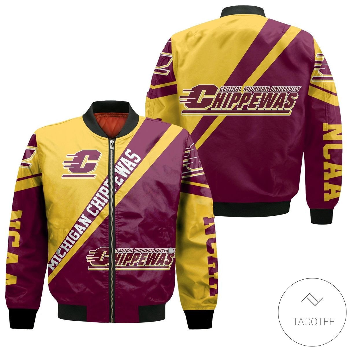 Central Michigan Chippewas Cross Style Bomber Jacket