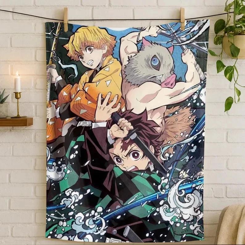 Anime Style Fleece Sherpa Blanket