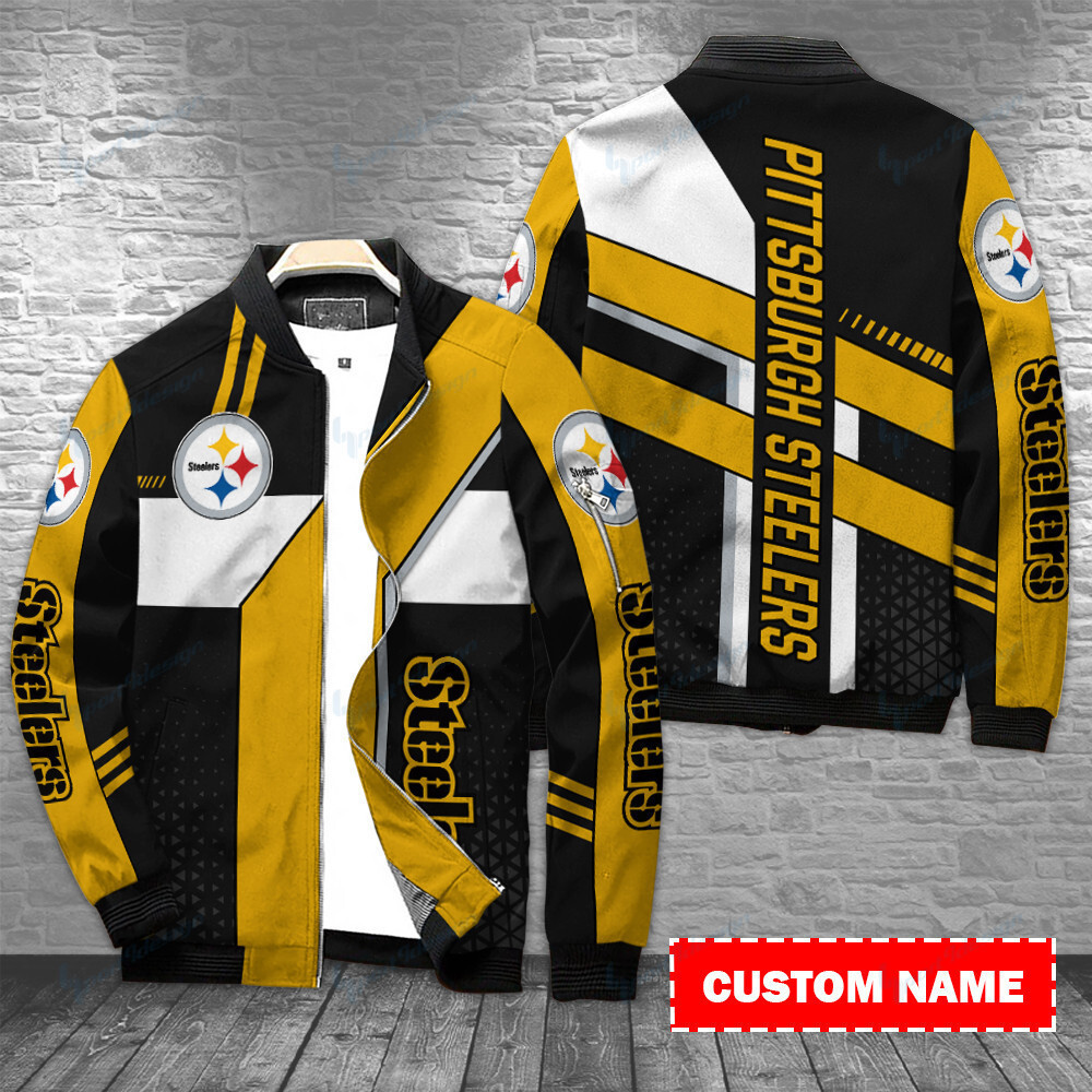 Pittsburgh Steelers Personalized Bomber Jacket BG345