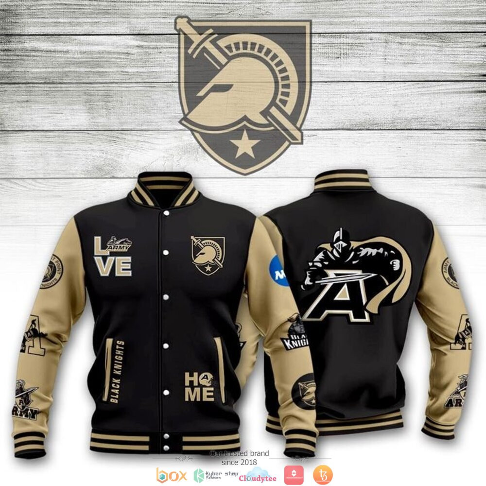Army Black Knights Black Baseball Jacket