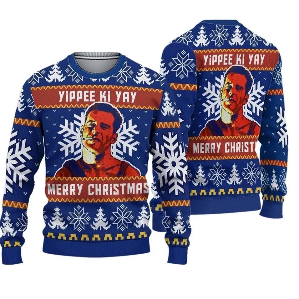 Die Hard Bruce Willis Christmas Movie Ugly Christmas Sweater