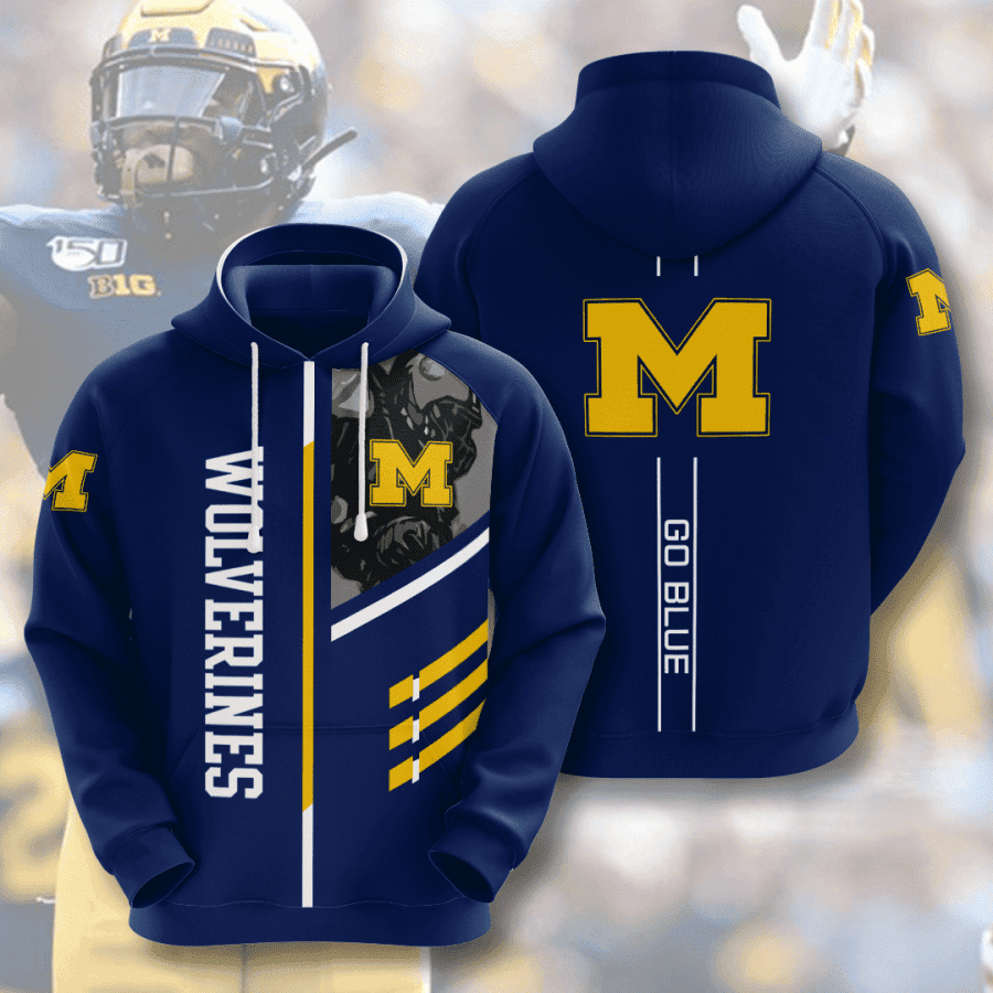 Michigan Wolverines 3D All Over Print Hoodie & Zip Hoodie