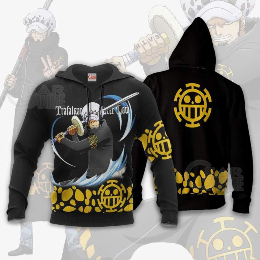 Tragafalar Law One Piece Anime 2k985 Cartoon 3d Hoodie Zip Hoodie