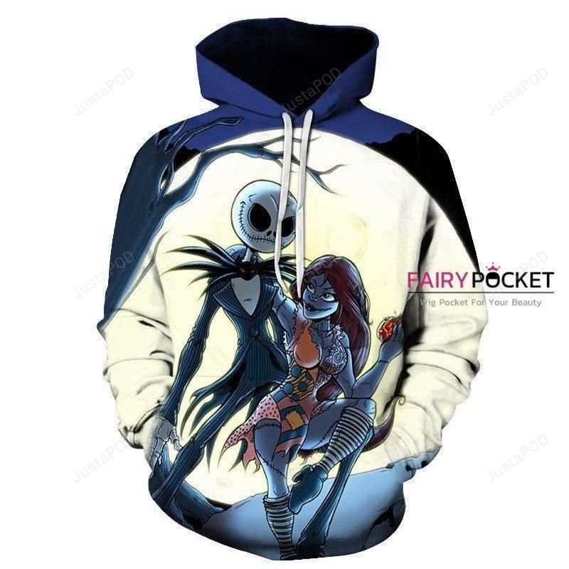 The Nightmare Before Christmas Sally Jack Skellington 3D All Over Print Hoodie & Zip Hoodie