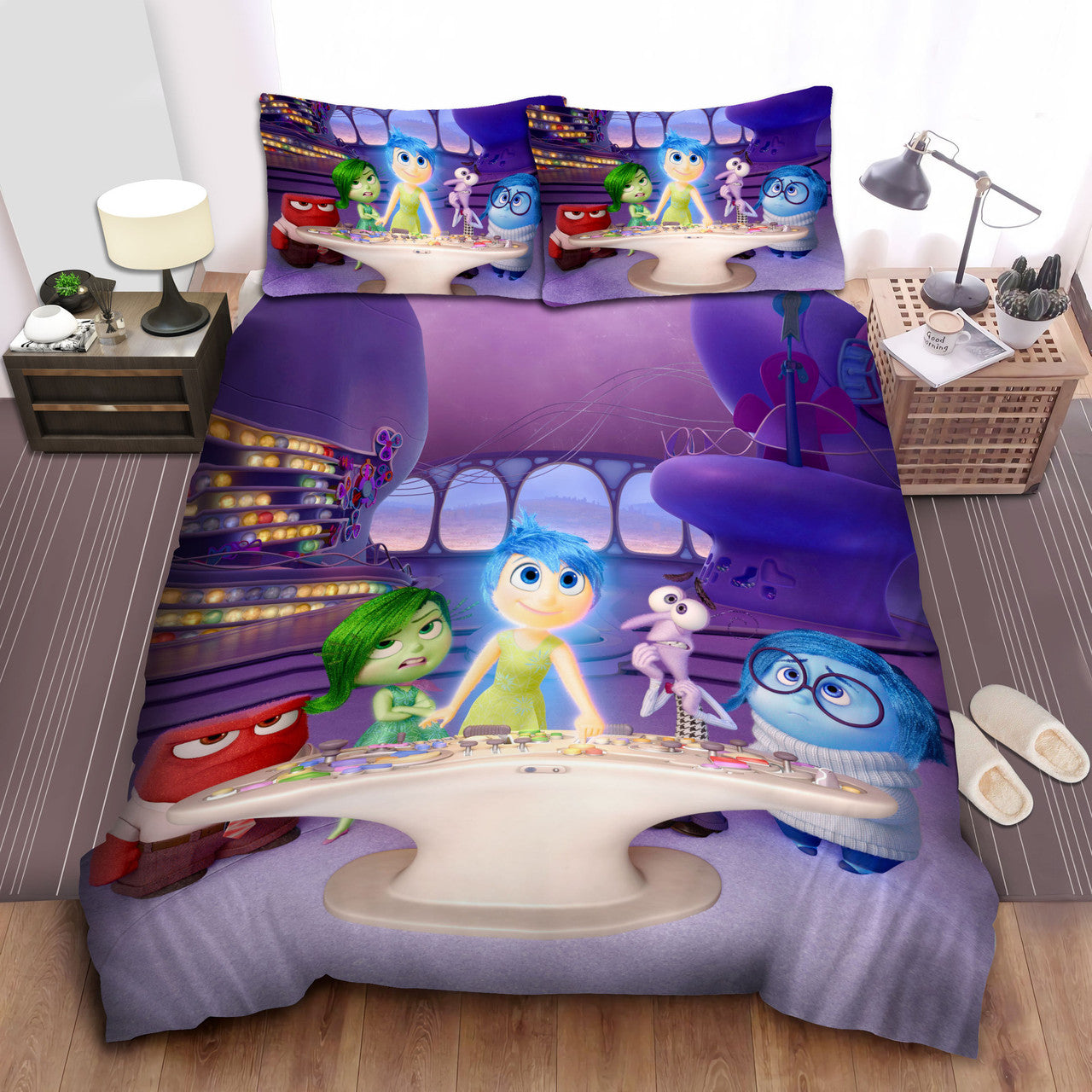 Inside Out Bedding Set DN The Five Emotions Inside Headquarters Duvet Covers