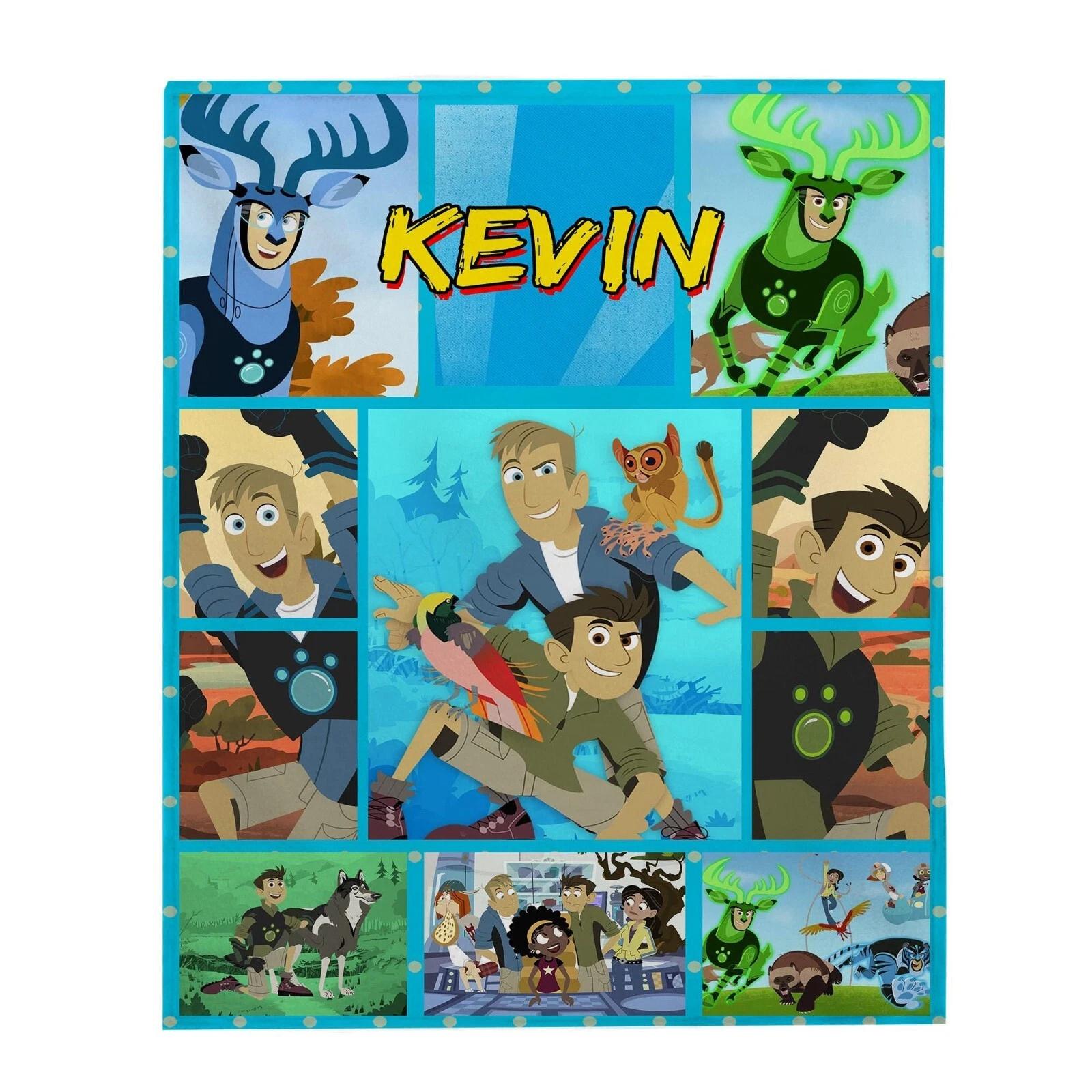 Custom Wild Kratts Blanket Wild Kratts Cartoon Fleece Sherpa Blanket