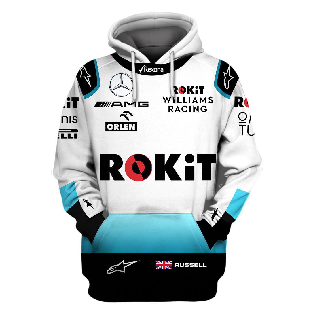 Rokit Rexona Williams Racing All Over Print Hoodie, Zip Hoodie 411