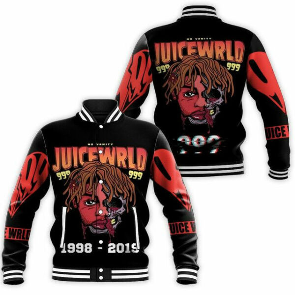 Juice Wrld 999 Pop Half Skull Hip Hop 6k664 Gift For Fan Baseball Jacket 175