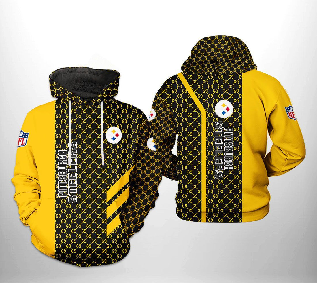 Pittsburgh Steelers Team Pattern Mix 3D All Over Print Hoodie & Zip Hoodie