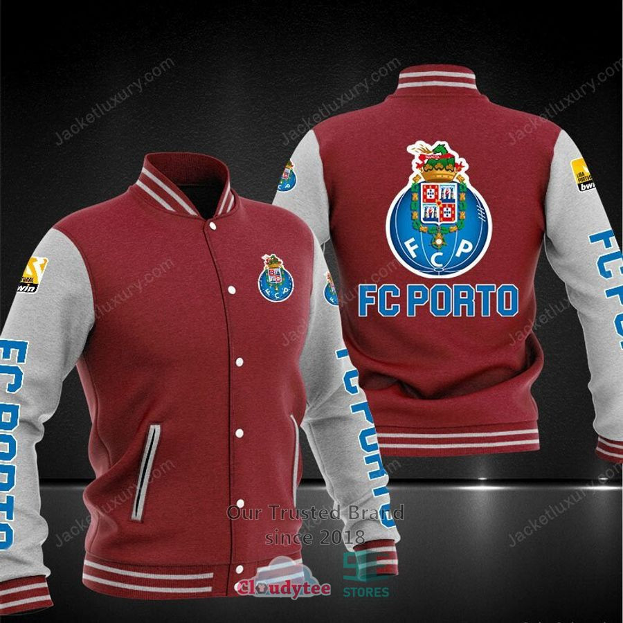 FC Porto Red Grey Baseball Jacket