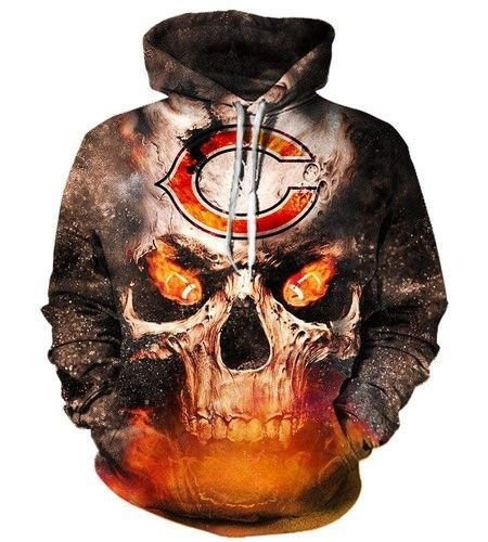 Chicago Bears Orange 3D All Over Print Hoodie & Zip Hoodie