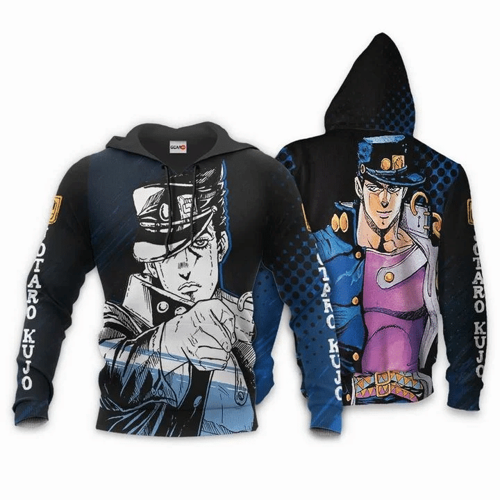 Jotaro Kujo Jojo's Bizarre Adventure 3d Hoodie Zip Hoodie