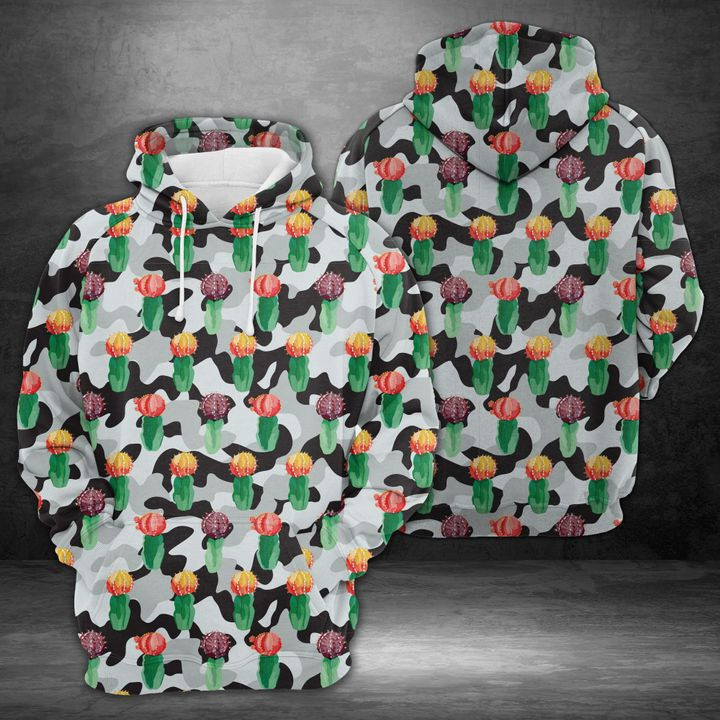 Amazing Camouflage Cactus 3D All Over Print Hoodie & Zip Hoodie