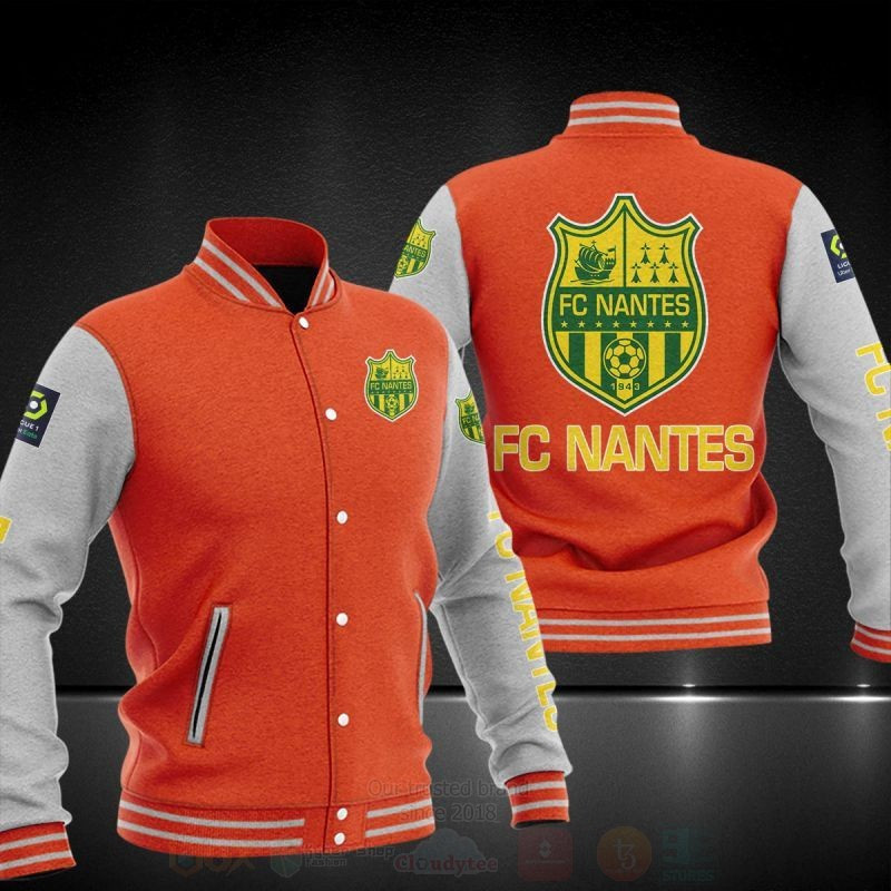 FC Nantes Orange White Baseball Jacket
