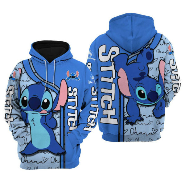 Dancing Stitch Fan Gift, Dancing Stitch Gift,   Cartoon Graphic Outfits Aop Hoodie, Zip Hoodie 962