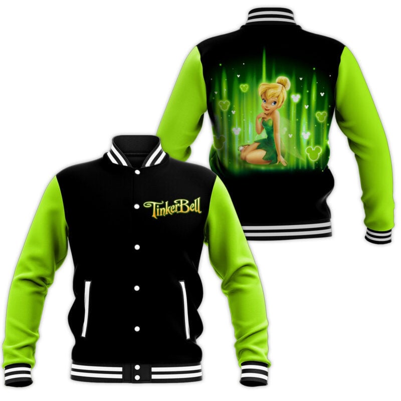 Tinker Bell Lover Green Baseball Jacket