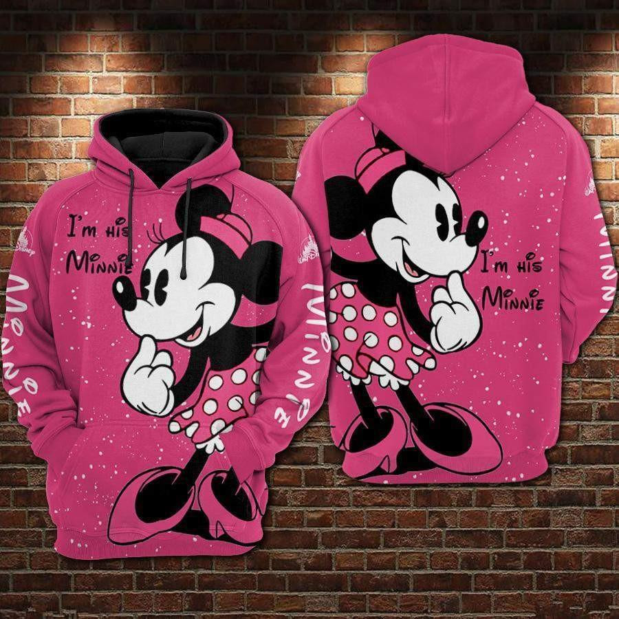 Characters, Minnie Mouse Disney, Im His Minnie Aop Hoodie