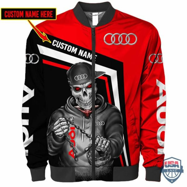Audi Ghost Rider Custom Name Bomber Jacket 219