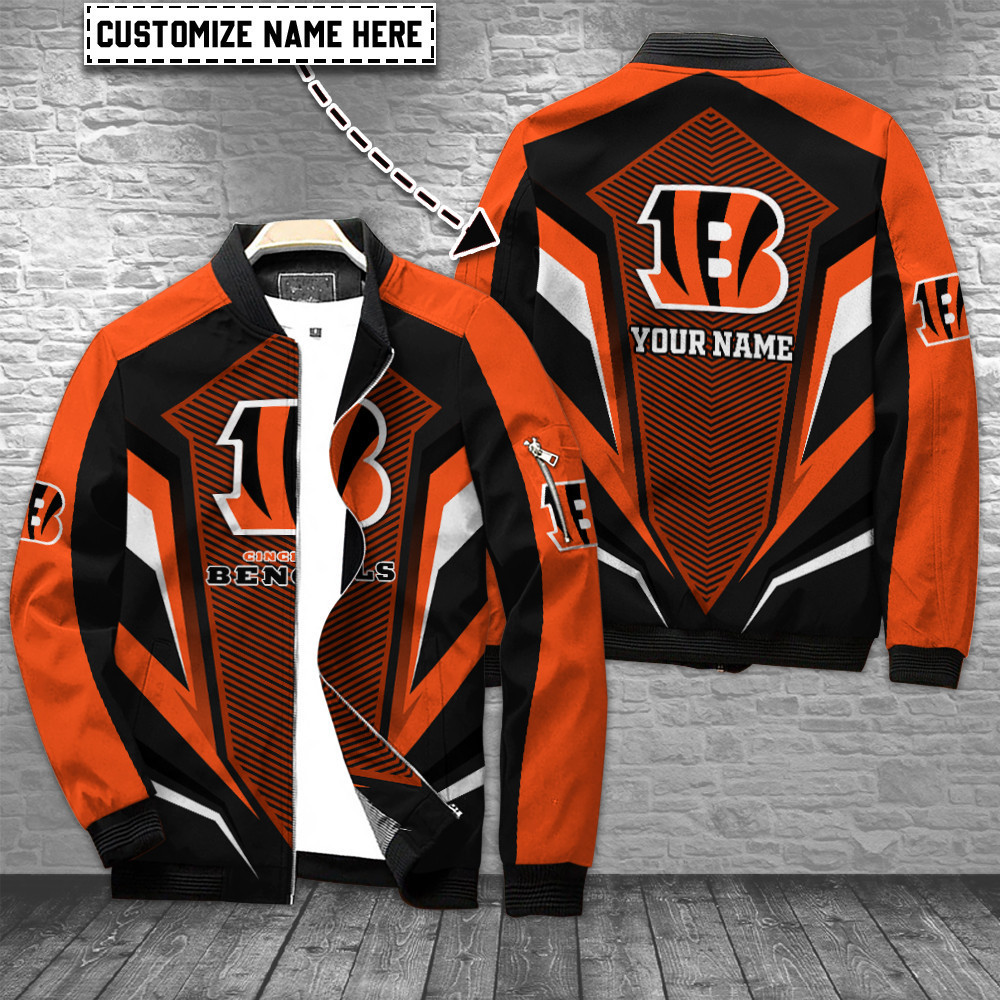 Cincinnati Bengals Personalized Bomber Jacket BG681