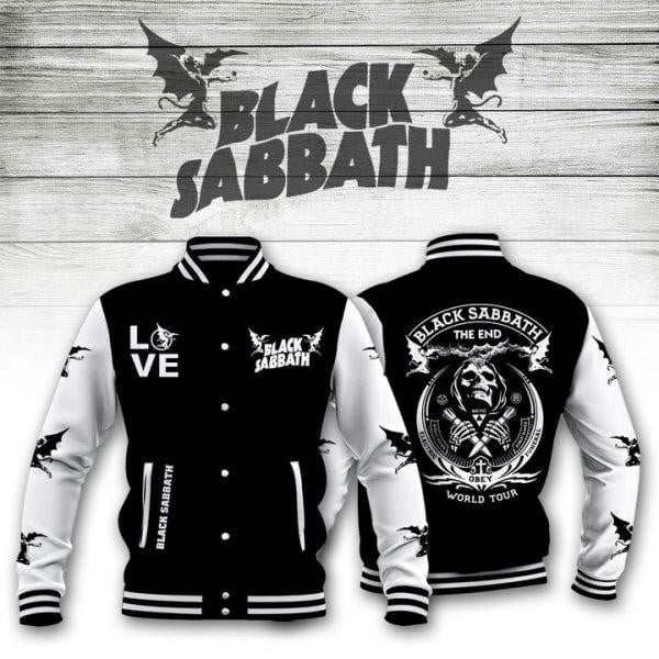 Black Sabbath Music Band, Love Black Sabbath Baseball Jacket 10