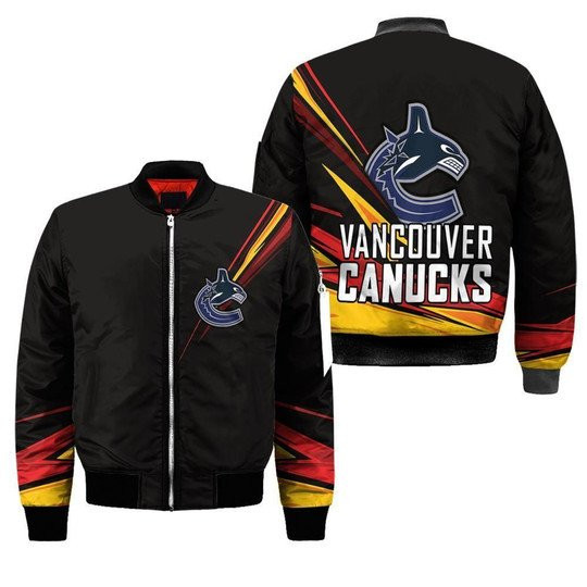 Vancouver Canucks Black Bomber Jacket