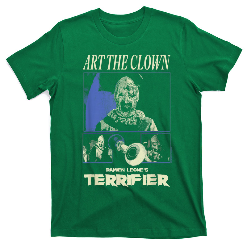 Terrifier Art The Clown Black And White Panels Horror Movie T-Shirt