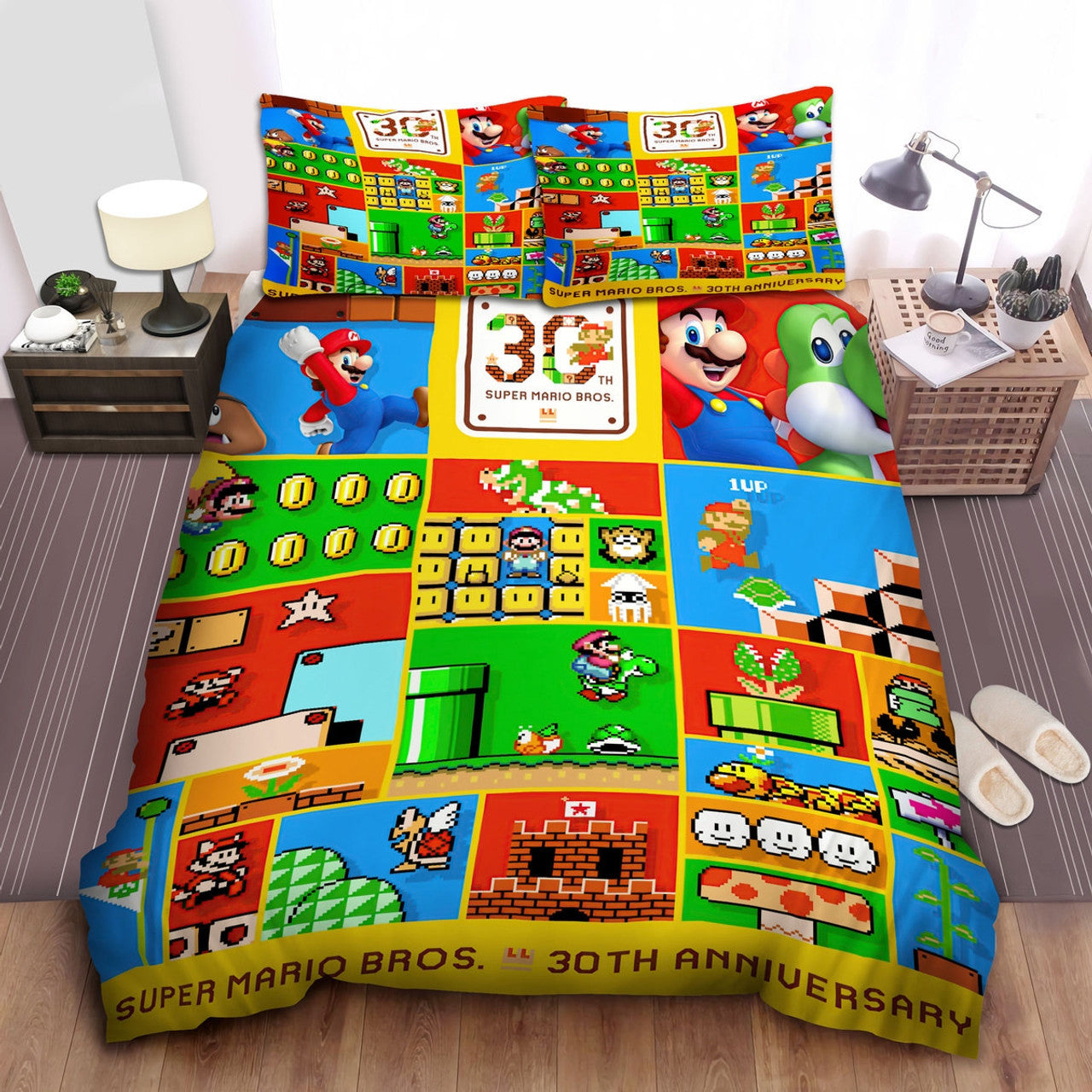 Mario Bedding Set Super Mario Bros 30th Anniversary Duvet Covers