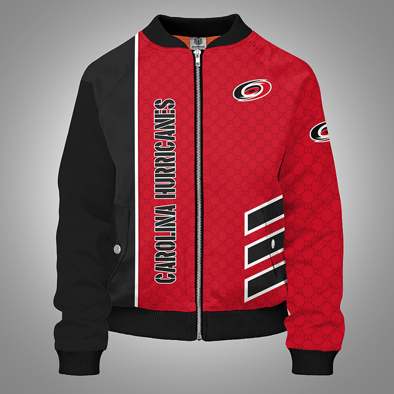 Carolina Hurricanes Red Bomber Jacket