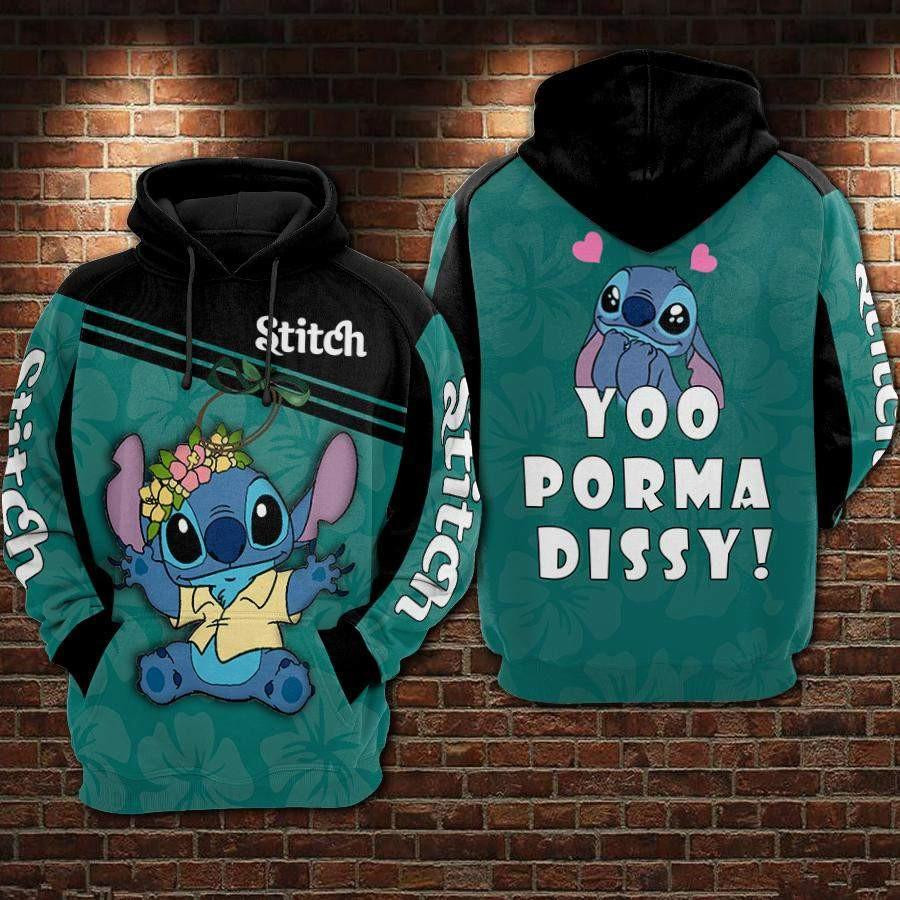 Stitch Fan Gift, Stitch Ohana, Yoo Porma Dissy All Over Print Hoodie, Zip Hoodie 52