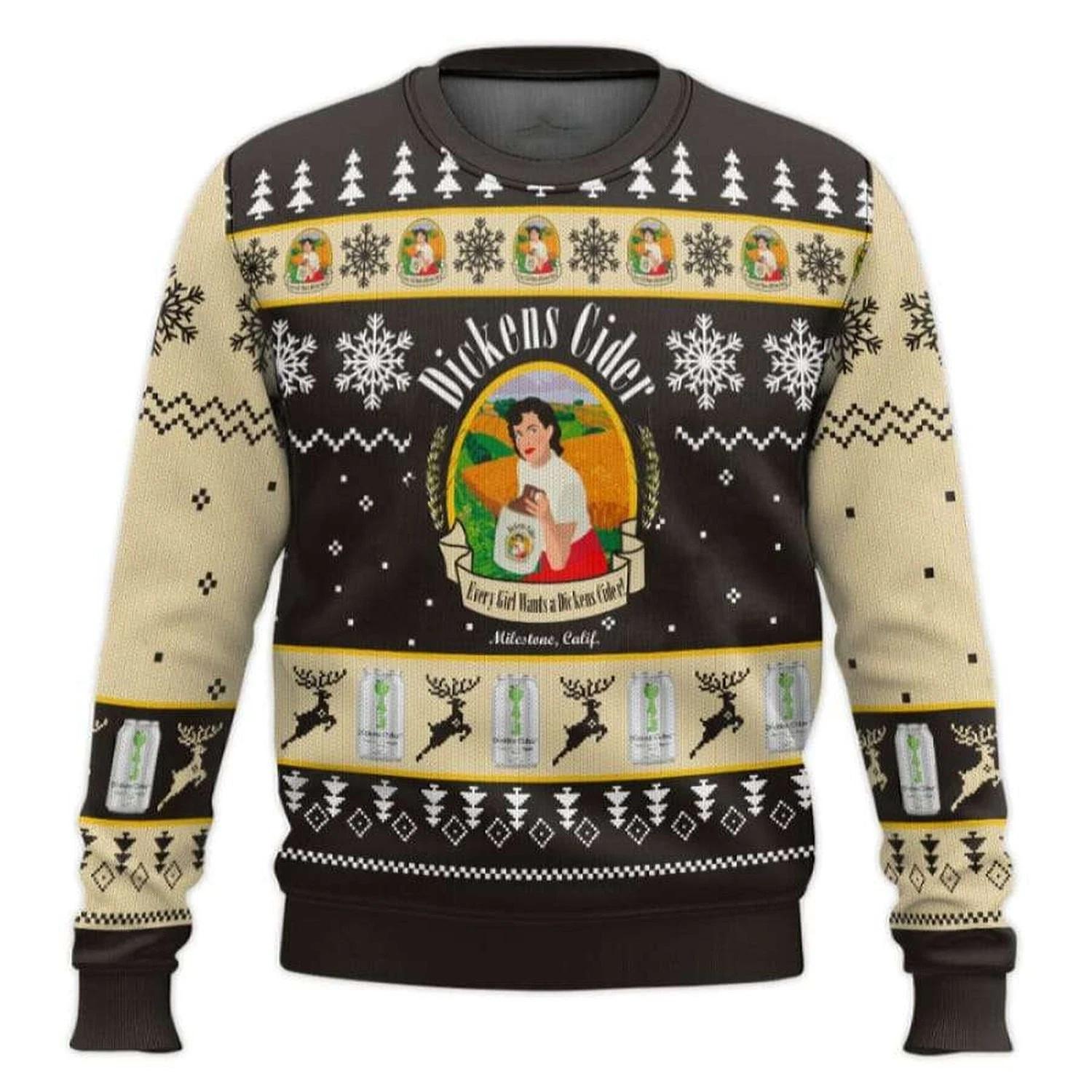 Dickens Cider Ugly Christmas Sweater