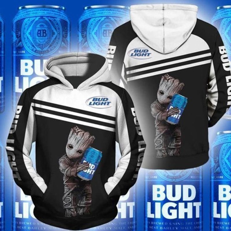 Groot Star Wars Hug Bud Light 3d Hoodie