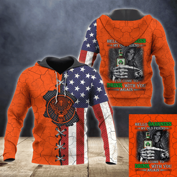 Jagermeister Fan Gift, Jagermeister Aop Hoodie 979