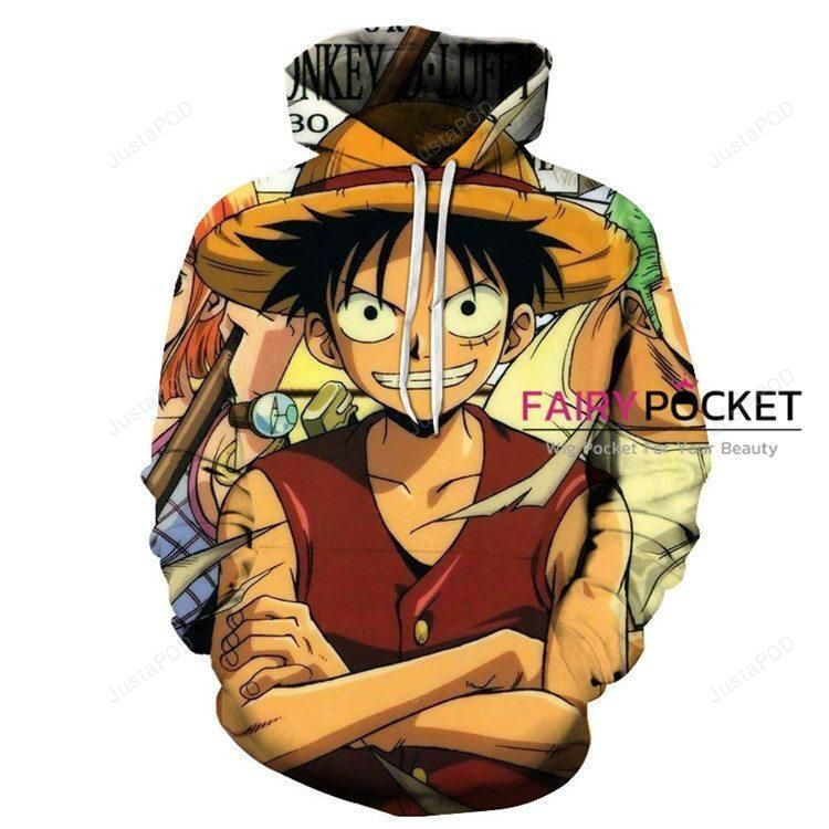 One Piece Monkey D. Luffy 3D All Over Print Hoodie & Zip Hoodie