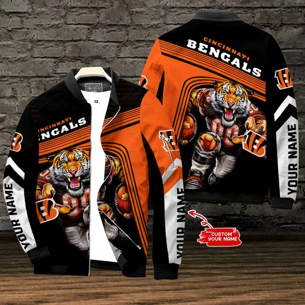 Cincinnati Bengals Personalized Bomber Jacket BG571