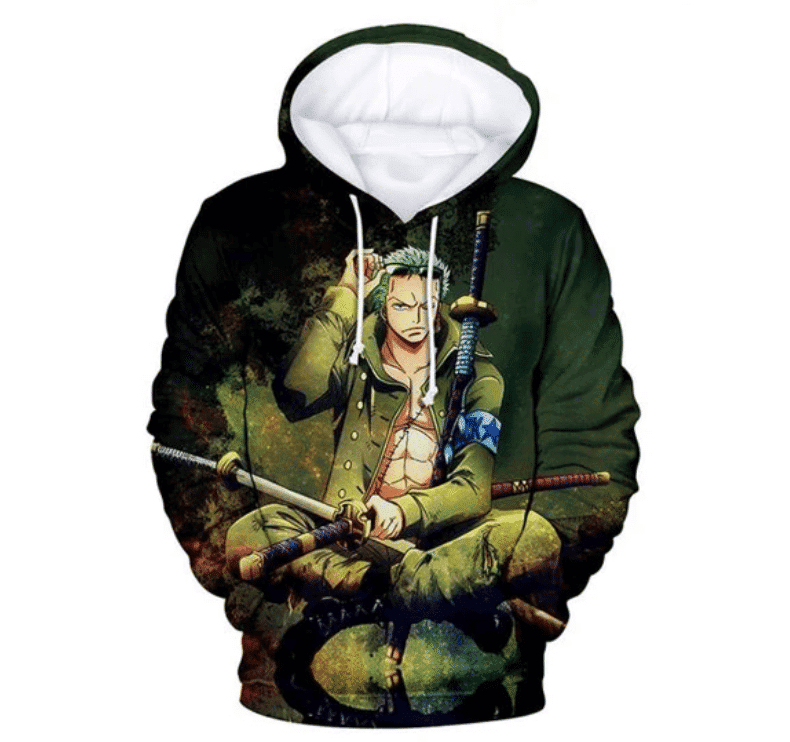 Roronoa Zoro One Piece 3D All Over Print Hoodie & Zip Hoodie