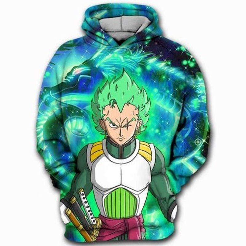 Vegeta Roronoa Zoro Dragon Ball Z 3d Hoodie 2