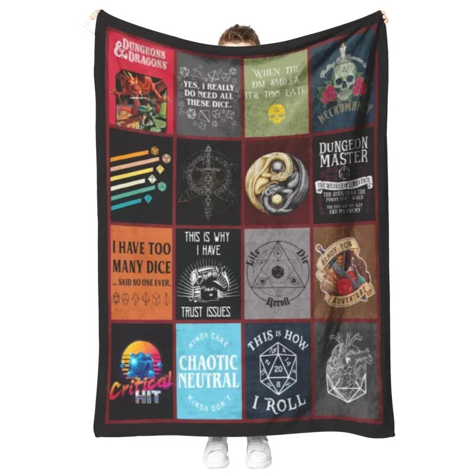 Dungeons And Dragons Fleece Sherpa Blanket