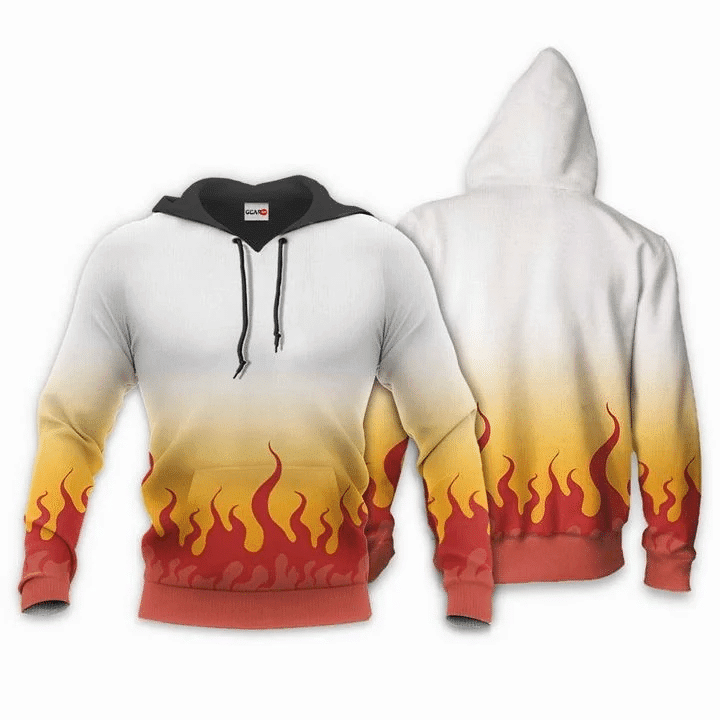 Kyojuro Rengoku Demon Slayer 3d Hoodie Zip Hoodie