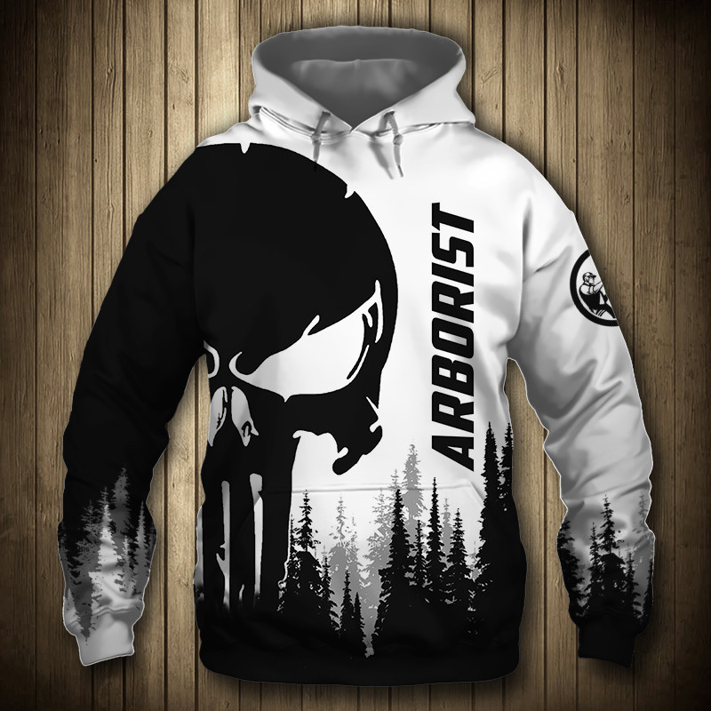 Aborist Punisher Skull 3D All Over Print Hoodie & Zip Hoodie