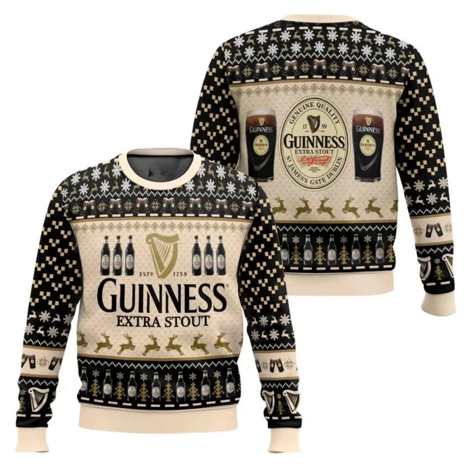 Guinness Extra Stout Ugly Christmas Sweater