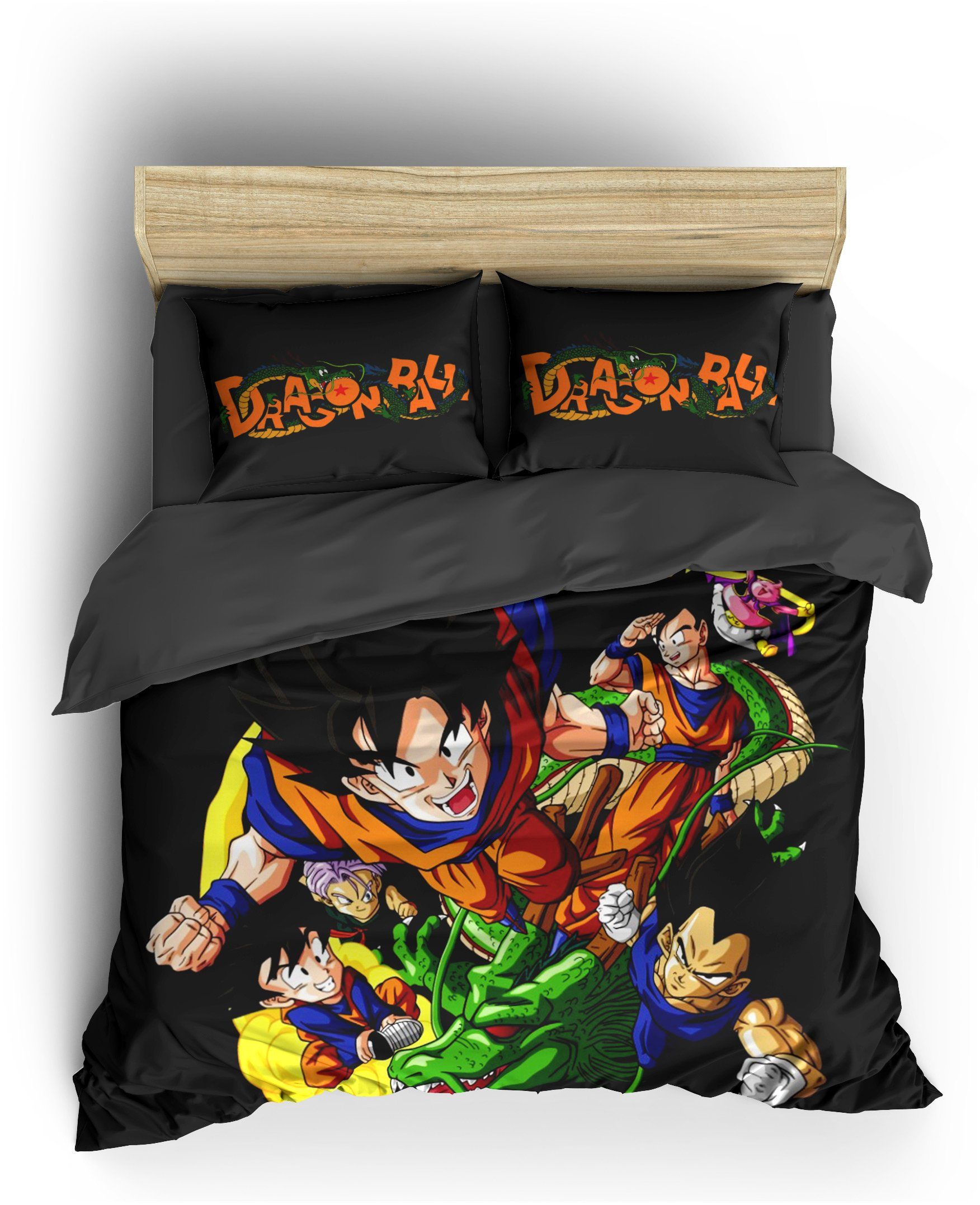 Dragon Ball Bedding Set Son Goku Vegete Mabu Graphic Duvet Covers