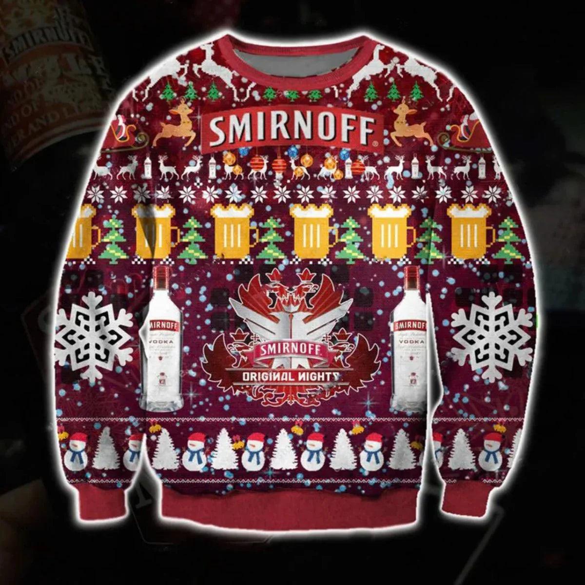 Smirnoff Christmas Holiday Ugly Christmas Sweater