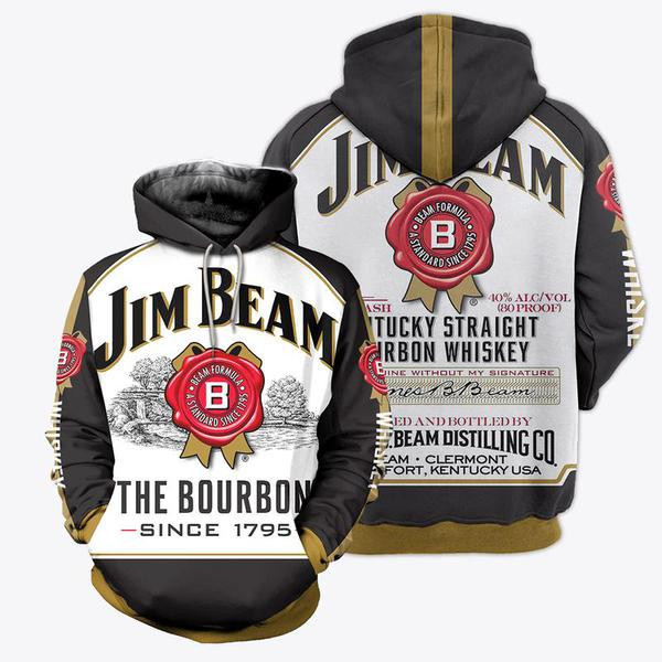 Vintage Jim Beam Hoodie, Gift For Fan 3d All Over Print Shirt Hoodie 2418